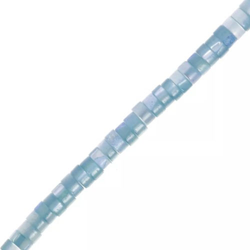 Redondeles de nácar teñido Heishi 4x2 mm - Azul hielo x39cm