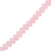 Cuentas redondas - Madreperla teñida Heishi 6x4 mm - Rosa claro x38cm