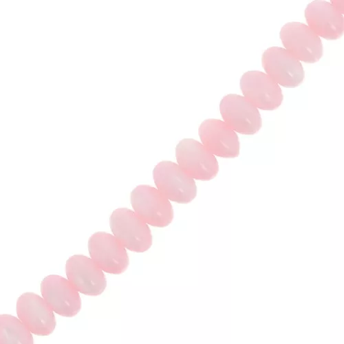 Cuentas redondas - Madreperla teñida Heishi 6x4 mm - Rosa claro x38cm