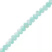 Cuentas redondas - Nácar teñido Heishi 6x4 mm - Menta x38cm