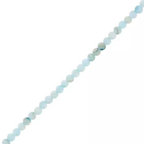 Cuentas redondas de nácar teñido de 2.5mm - Verde agua x38cm