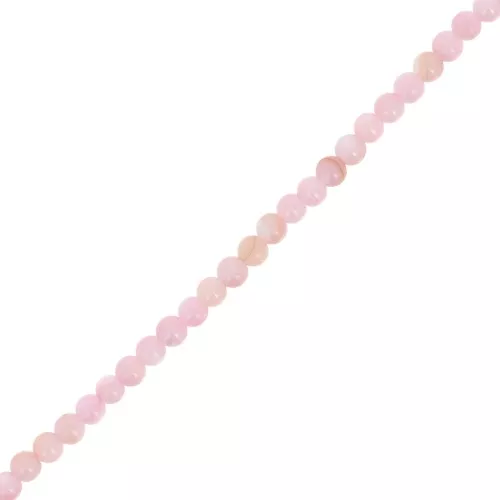 Cuentas redondas de nácar teñido de 2,5 mm - Rosa claro x38cm