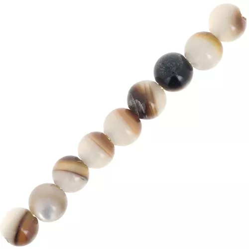 Cuentas redondas de nácar de 3 mm - Natural x25