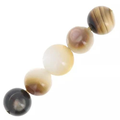Cuentas redondas de nácar de 4 mm - Natural x20