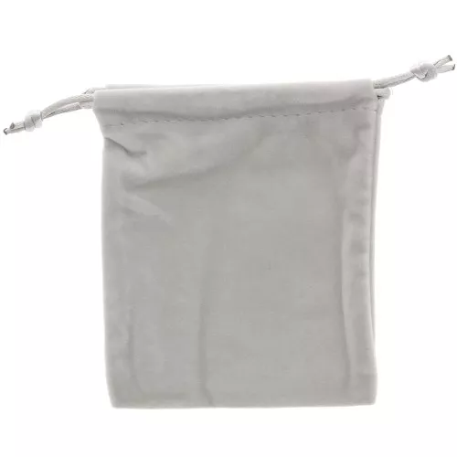 Estuche de terciopelo para joyas 100x120 mm - Gris claro x1