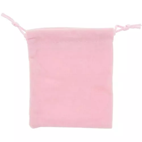 Estuche de terciopelo para joyas 100x120 mm - Rosa x1