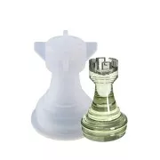 Molde de silicona para hacer la torre 3D del tablero de ajedrez 31x22 mm en resina x1