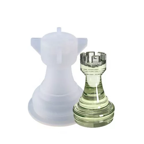 Molde de silicona para hacer la torre 3D del tablero de ajedrez 31x22 mm en resina x1