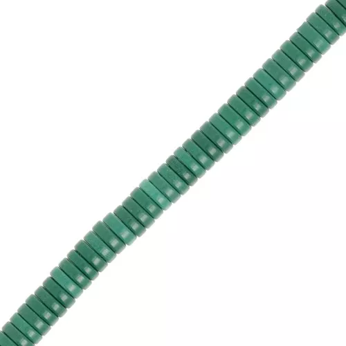 Cuentas arandalas Heishi de imitiación piedra 5x1.5mm - Agate teintée Vert foncé x40cm