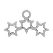 Charm de estrella 6,5x11 mm - Acero inoxidable 304 x1