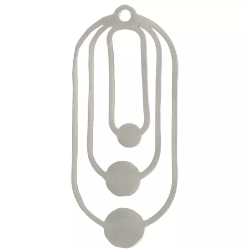 Diseño de colgante 31x14mm para cabujón de 3mm, 4mm y 5mm - Acero inoxidable 201 x1