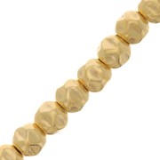 Cuentas redondas efecto arruga 3 mm - Gold filled x10