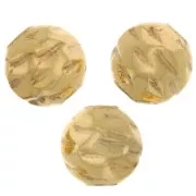 Cuenta redonda efecto arruga 6 mm - Gold filled x1