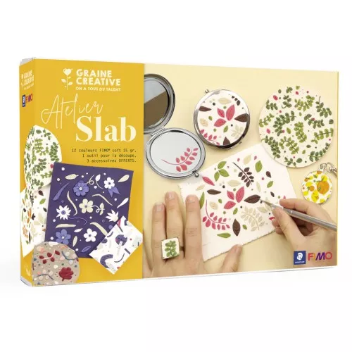 Kit de modelado Fimo - Taller de losas - Descubra la técnica de las losas