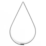 Punzón de acero inoxidable para modelar 56x34 mm - Gota de agua x1