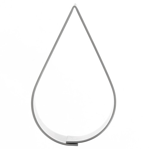 Punzón de acero inoxidable para modelar 56x34 mm - Gota de agua x1
