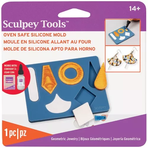 Molde de silicona Sculpey - Joyería geométrica x1