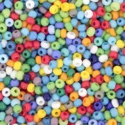 Cuentas de Rocalla Preciosa 11/0 de 2 mm - Mezcla opaca multicolor x 20 g