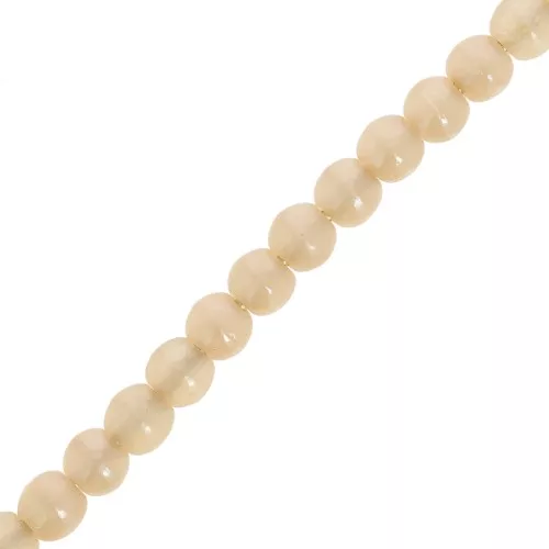 Cuentas checas de vidrio reciclado 3 mm - Alabaster Light Peach x50