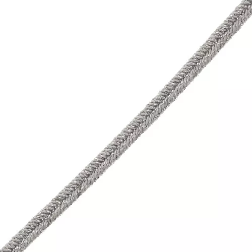Soutache Luxor fabricación Italiana 3 mm - Beige - Plata x1m
