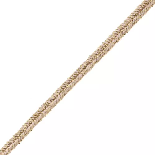 Soutache de Luxor de 3 mm hecho en Italia - Rosa palo - Dorado x1m
