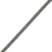 Trenza Luxor de fabricación italiana 3 mm - Marrón - Plata x1m