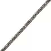 Trenza Luxor de fabricación italiana 3 mm - Marrón - Plata x1m