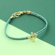 Trenza Luxor de fabricación italiana 3 mm - Marrón - Plata x1m