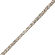 Trenza Luxor de fabricación italiana 3 mm - Marrón claro - Plata x1m