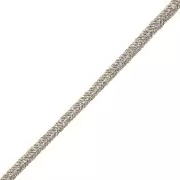 Trenza Luxor de fabricación italiana 3 mm - Marrón claro - Plata x1m