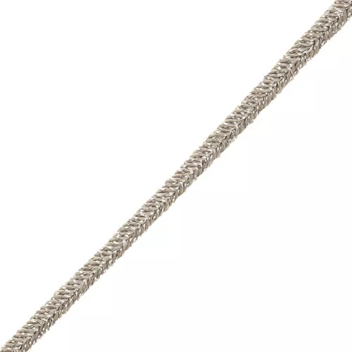 Trenza Luxor de fabricación italiana 3 mm - Marrón claro - Plata x1m