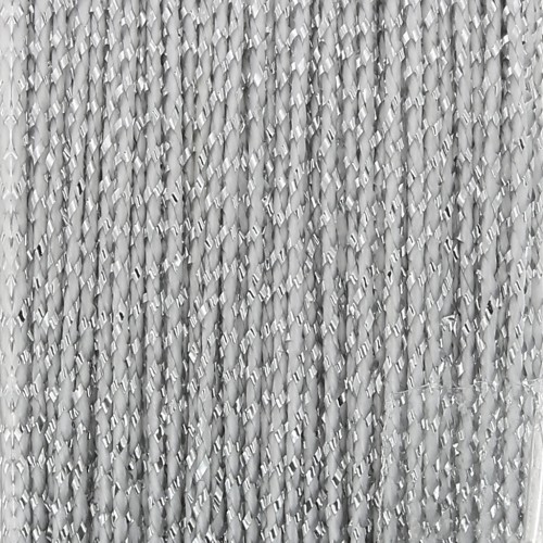 Carrete de hilo italiano Luxor 0,5 mm - Blanco - Plata x50m