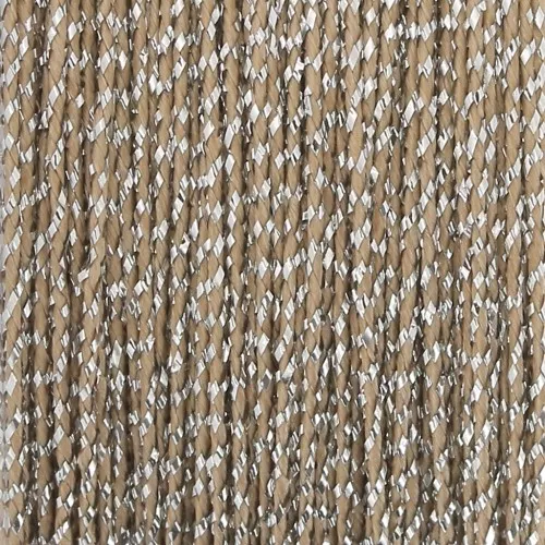 Carrete de hilo italiano Luxor 0,5 mm - Marrón claro - Plata x50m