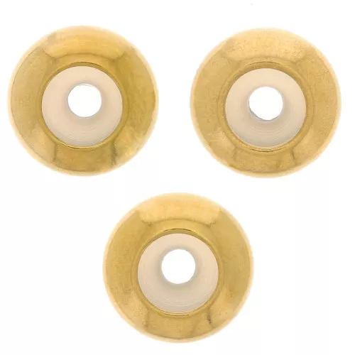 Cuenta pasante de 9 mm con agujero de 3 mm - Acero inoxidable dorado 304 x1