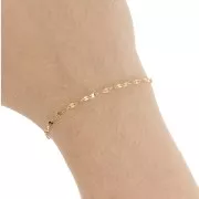 Cadena de malla de fantasía 2 mm - Acero inoxidable 304L oro x99cm