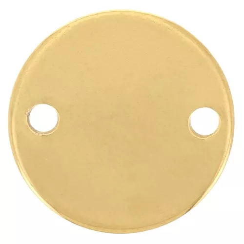 Espaciador redondo de 12 mm - Acero inoxidable dorado 304 x1