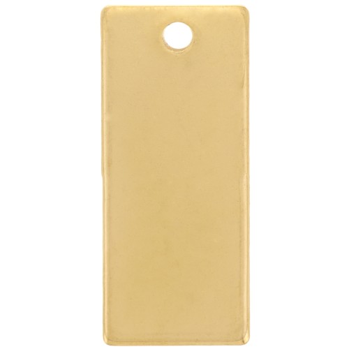 Colgante Rectángulo 21x9 mm - Acero Inoxidable 304 Dorado x1