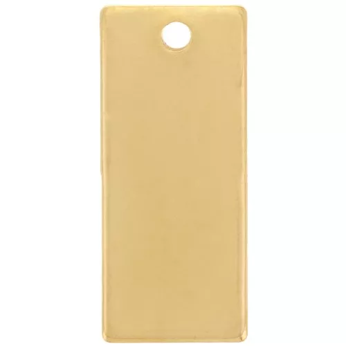 Colgante Rectángulo 21x9 mm - Acero Inoxidable 304 Dorado x1