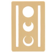 Entrepieza para tejer Miyuki 11/0 excluido Perles &amp; Co Lune 16x11 mm - Dorado|raw }}