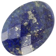 Cabujón oval facetado 18x13 mm en piedra preciosa - Lapislázuli x1|raw }}