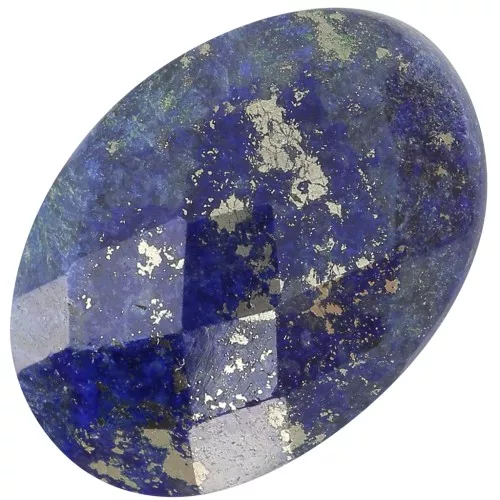 Cabujón oval facetado 18x13 mm en piedra preciosa - Lapislázuli x1