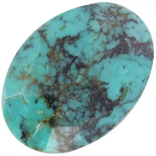 Cabujón ovalado facetado 18x13 mm gema - Turquesa x1