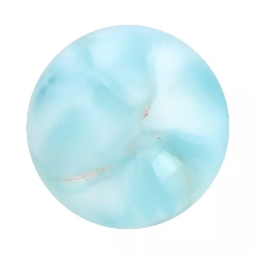 Cabujón redondo de 10 mm de piedra preciosa - Larimar x1