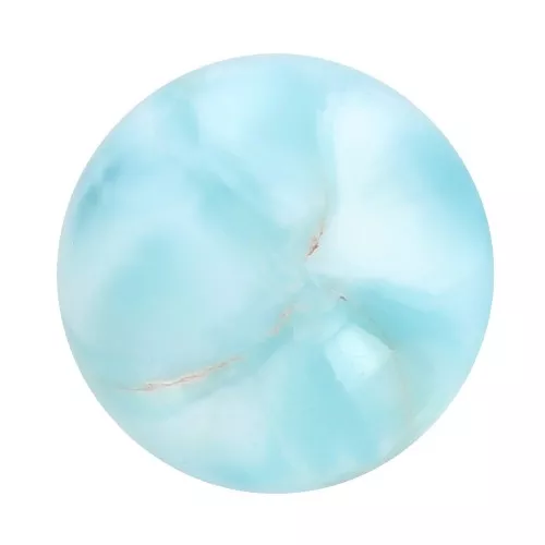 Cabujón redondo de 8 mm en piedra preciosa - Larimar x1