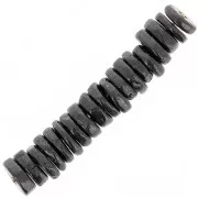 Cuentas arandalas Heishi 4.5x1.5 mm - Onix negro x20