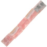 Cuenta rectangular de piedra preciosa facetada de 7x5 mm - Rodocrosita x1