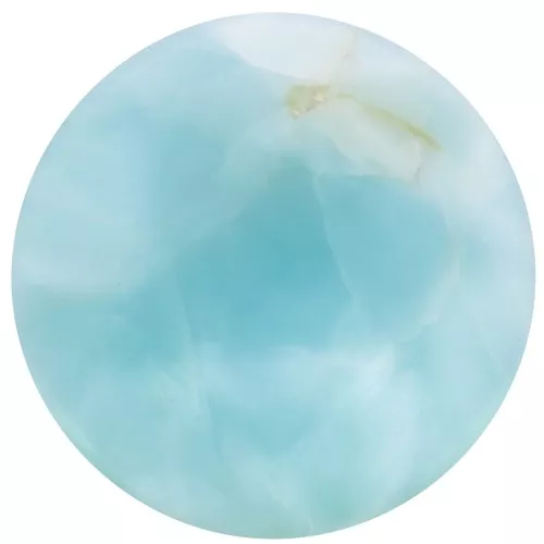 Cabujón de gema redondo de 12 mm - Larimar x1