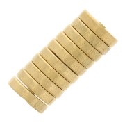 Heishi Disc Beads - Disco Plano 4x0.9 mm - Acero Inoxidable Oro 304 x10