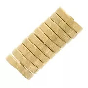 Heishi Disc Beads - Disco Plano 4x0.9 mm - Acero Inoxidable Oro 304 x10