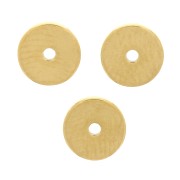Cuentas de disco Heishi - Disco plano 5x0,9 mm - Acero inoxidable dorado 304 x10|raw }}
